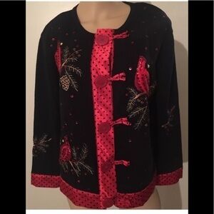Body C Women's Cardinal Design Cardigan Size M